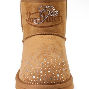 Juicy Couture Brown Suede Embellished Boots